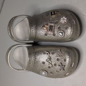Crocs Platform Glitter Ombre Clogs With Custome Jibbitz